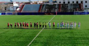 Prolegómenos del partido La Palma-Cartaya. / Foto: @LaPalmaCF.