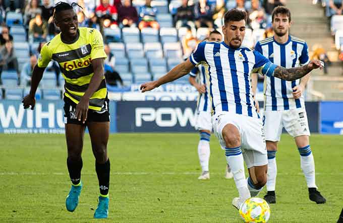 Todo apunta a que Claudio Barragán repetirá once en el partido ante la Balona. / Foto: @recreoficial / P. Sayago.