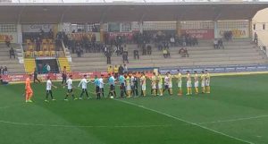 Prolegómenos del partido Coria-San Roque. / Foto: @Aurinegros.