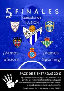 Cartel de la campaña de promoción de entradas para los partidos en casa del Sporting.