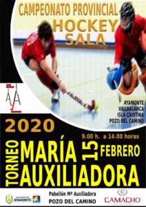 Cartel anunciador del torneo de hockey sala que tendrá lugar en Pozo del Camino este sábado.