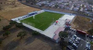 El remodelado estadio municipal Guadalupe de Las Herrerías, escenario de la final de la Copa Federación de Segunda Andaluza Senior de fútbol.