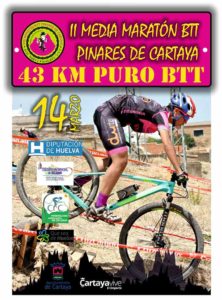 Cartel anunciador de la prueba ciclista que tendrá lugar en Cartaya el 14 de marzo.