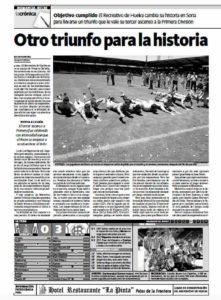 La crónica de Huelva Información del día histórico.