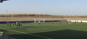 El Camping La Bota sorprendió de salida al Ayamonte con un gol de Canito. / Foto: Captura RFAF TV.