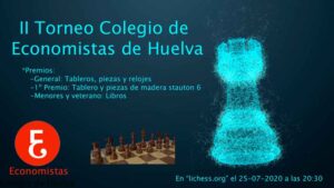 Cartel anunciador del II Torneo de Ajedrez del Colegio de Economistas.