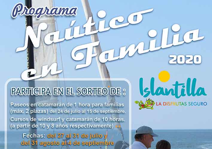 Cartel del la sexta edición del Programa Náutico en Familia en Islantilla.