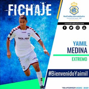 Yaimil Medina, cedido por el Albacete, cuarta incorporación que hace oficial el Recre. / Foto: @recreoficial.