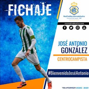 El Recre ha hecho oficial el fichaje del centrocampista José Antonio González. / Foto: @recreoficial.