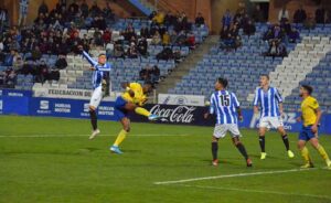 Seth Vega, en un lance del partido que enfrentó al Recre con el Cádiz B en diciembre pasado. / Foto: Cádiz CF.