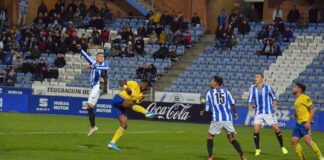Seth Vega, en un lance del partido que enfrentó al Recre con el Cádiz B en diciembre pasado. / Foto: Cádiz CF.