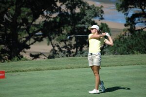 Teresa Toscano, durante su recorrido en la primera jornada del Santander Golf Tour de Pedreña. / Foto: www.ten-golf.com.