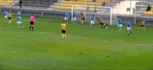 El San Roque se hizo acreedor a una victoria merecida ante el Ciudad de Lucena. / Foto: Captura imagen Canal Costa.