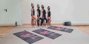 Deportistas del GR Huelva que tomaron parte en el Campeonato de Andalucía de gimnasia rítmica.