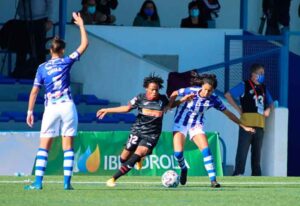 El Sporting de Huelva vio como volaron dos puntos de La Orden en el tiempo añadido. / Foto: www.lfp.es.