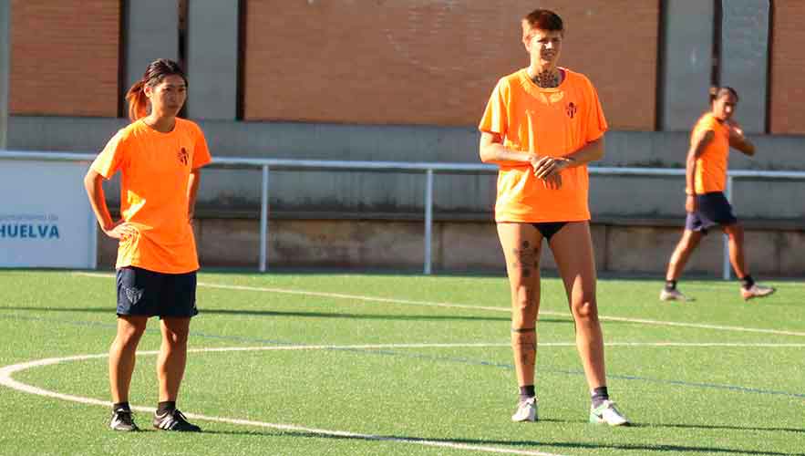 Sólo una sesión de trabajo pudo tener el Sporting antes del choque en Canarias. / Foto: @sportinghuelva.