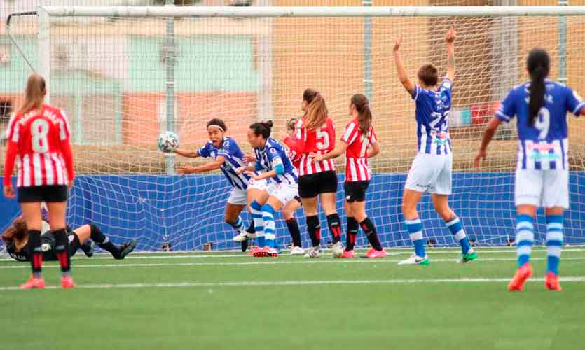 Momento del gol del Sporting en el tiempo añadido, que significó el triunfo. / Foto: www.lfp.es.