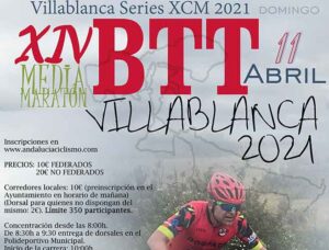 Cartel anunciador de la prueba ciclista que tendrá lugar en Villablanca el 11 de abril.