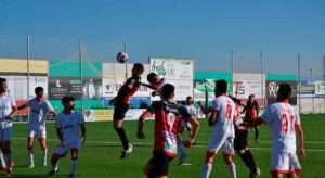 La Palma aguantó el tipo ante el acoso del SC Puente Genil y acarició el triunfo. / Foto: @SalermPG.