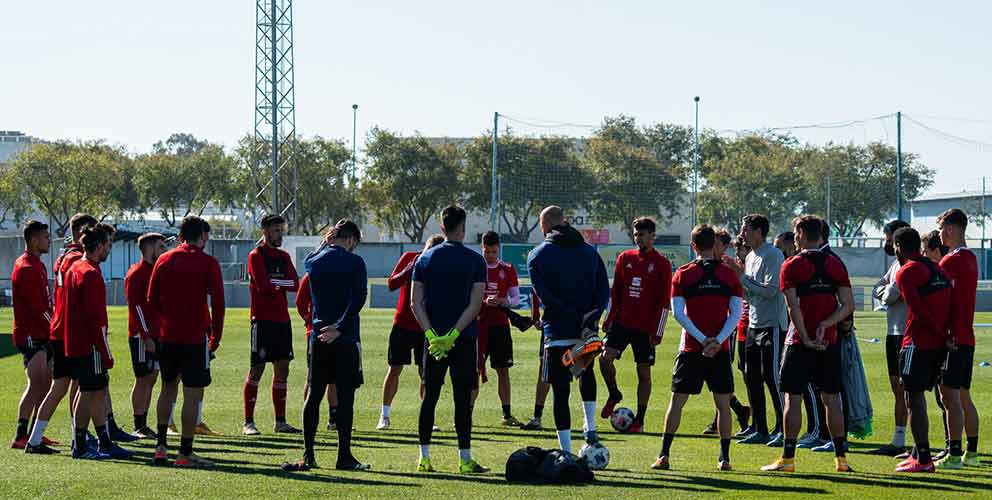 Los jugadores del Recre son conscientes de lo que se juegan en Cádiz y apuestan por ganar. / Foto: @recreoficial.