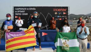 María Castillo en el tercer puesto del podio en la categoría Sub 16 femenina. / Foto: José Ramón Louro.