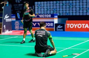 Pleno de Indonesia en las finales del torneo que se celebra en el Palacio de Deportes 'Carolina Marín'. / Foto: @Huelva2021WC.