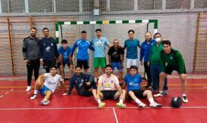 Imagen del último entrenamiento del CD San Juan antes del choque del sábado en Gilena, donde certificó el descenso. / Foto: @SanJuan_Futsal.