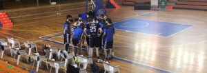 Mal partido del Huelva Comercio que dice adiós a la fase de ascenso a la LEB Plata. / Foto: @CDB_EBenitez.