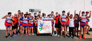 Componentes del CODA Huelva que van a participar en el XXII Campeonato de Andalucía de Atletismo FANDDI en Punta Umbría.