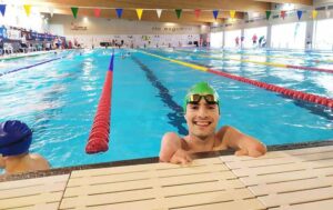 David Sánchez, deportista del Club Natación Colombino, arrancó los Paralímpicos de Tokio con un diploma. / Foto: CN Colombino.