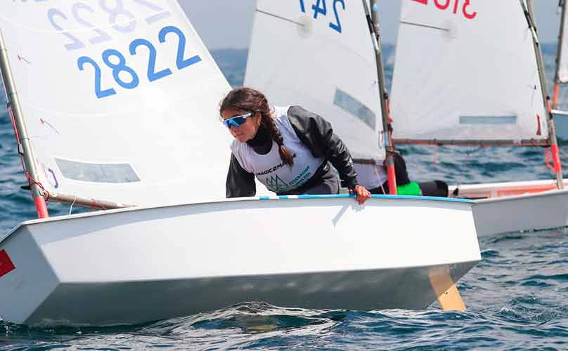 María Castillo se hizo con el triunfo en sub 16 en la Copa de España Óptimist.