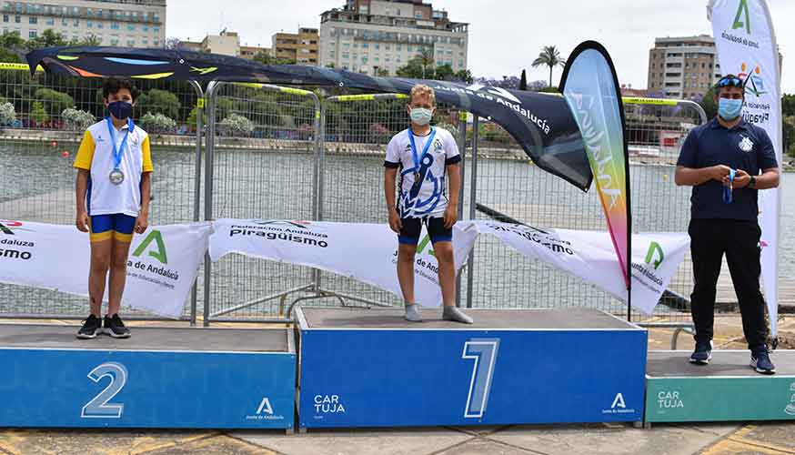 Marcos Regordán, ganador en la categoría Hombre Alevín A K-1.