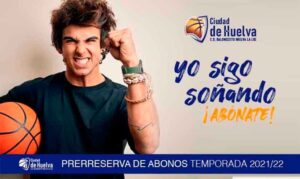 Cartel de la campaña de abonados del Ciudad de Huelva para la temporada 2021-22.