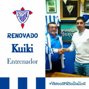 Hace unos días el Bollullos anunció la renovación de su técnico, Kuiki. / Foto: @bollulloscf1933.