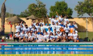 Componentes del CD Master Huelva que han logrado el título andaluz de natación en Palma del Río (Córdoba).