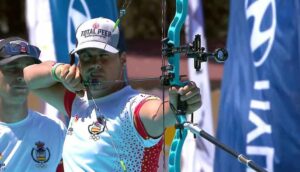 Miguel Ángel Medina disputando la final por la medalla de bronce.