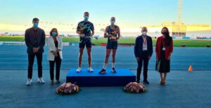 El estonio Rasmus Mägi y la británica Holly Bradshaw, nominados mejores atletas de la reunión celebrada en Huelva.. / Foto: @atletismoRFEA.