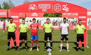 Quintero González fue el colegiado que arbitró el Burgos-Calahorra de la fase de ascenso a Segunda. / Foto: BCF Media.