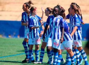 El cuadro sportinguista pudo remontar para cerrar el curso 2020-21 con una victoria ante el Santa Teresa en La Orden. / Foto: www.lfp.es.