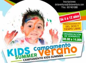 Cartel anunciador del Campus Deportivo de Verano que se desarrolla en las instalaciones municipales de Cartaya.