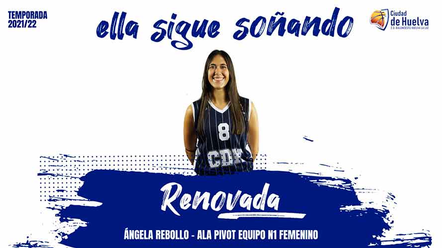 Ángela Rebollo, segunda jugadora del Ciudad de Huelva de la LNF 1 que renueva. / Foto: @CiudadDeHuelva.