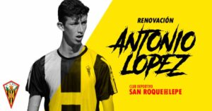 El defensa Antonio López jugó 24 partidos, acumulando más de 1.800 minutos. / Foto: @SanRoqueLepe .