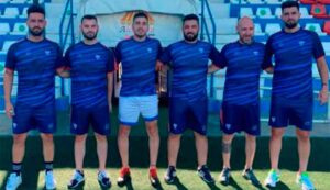 Cuerpo técnico del Bollullos para la temporada 2021-22. / Foto: @bollulloscf1933.