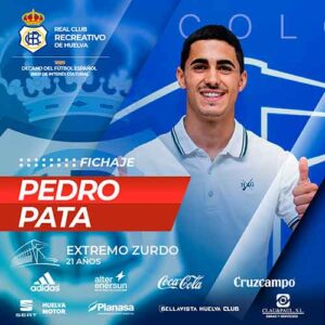 Pedro Pata, octavo fichaje que hace oficial el Recre para la temporada 2021-22. / Foto: @recreoficial.