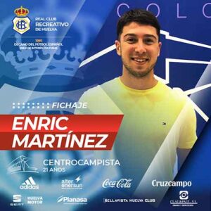 El centrocampista Enric Martínez, el jugador número 23 que incorpora esta pretemporada el Decano. / Foto: @recreoficial.