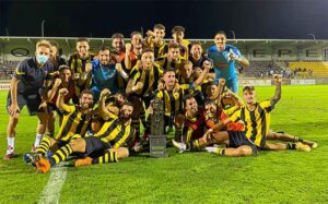 El mayor acierto en los penaltis dio al San Roque el Trofeo de La Bella ante el Recre. / Foto: San Roque de Lepe.