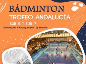 Todo está preparado para la celebración del Trofeo Andalucía Sub 13 y Sub 17 de bádminton.