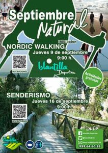 Cartel anunciador de las dos actividades que componen 'Septiembre Natural en Islantilla'.