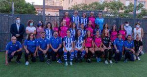 Un momento de la presentación del Sporting de Huelva, que el domingo arranca en la Liga jugando en casa con el Villarreal. / Foto: @sportinghuelva.