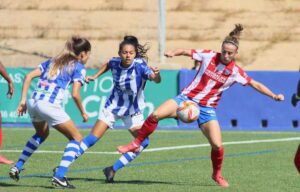 El Sporting de Huelva, asumida ya la derrota ante el Atlético, espera un triunfo en Madrid ante un rival directo como el Rayo. / Foto: www.lfps.es.